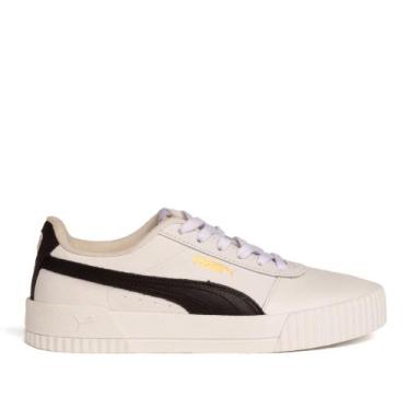 Imagem de Tênis Feminino Puma Carina Branco e Preto, Branco, Preto, 35