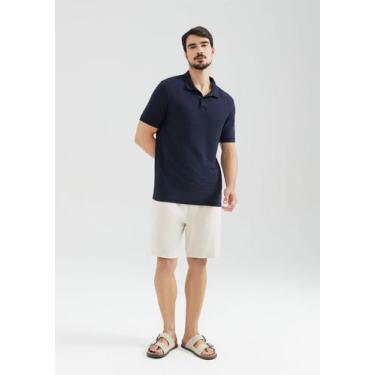 Imagem de Bermuda Básica Masculina Chino Em Linho - Hering, 040, Bege