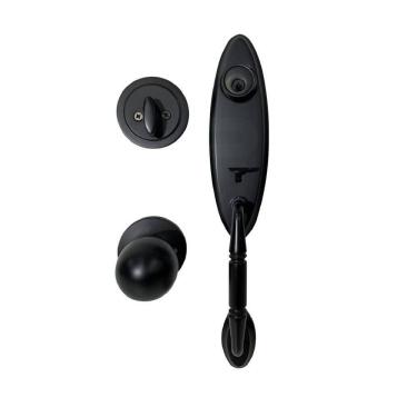 Imagem de Fechadura Blim Blim Alça Grande Puxador Retrô Colonial Preta