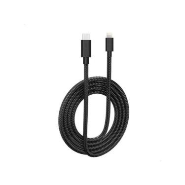 Imagem de Cabo Lightning Pd Preto Turbo 1 Metro Flexível Confiável Garantido - M