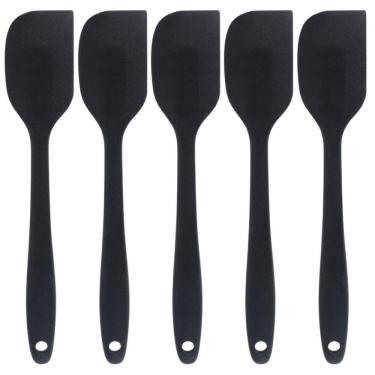 Imagem de Espatula De Silicone Preta Grande Kit 05 Un