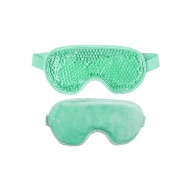 Imagem de Máscara Térmica De Gel Enxaqueca Sinusite Olheiras -Verde