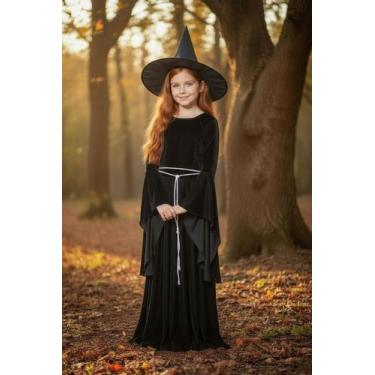 Imagem de Vestido medieval bruxa clássica infantil - Princesa Urbana, 7/8