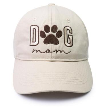 Imagem de Boné de beisebol bordado 68LDROOTER feminino Dog Mom Black
