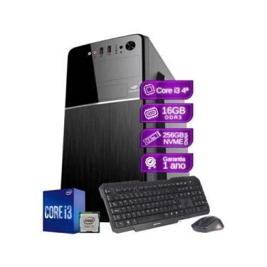 Imagem de Computador Core i3 4 Ger 16GB 256Gb SSD kit teclado e mouse- PC Master