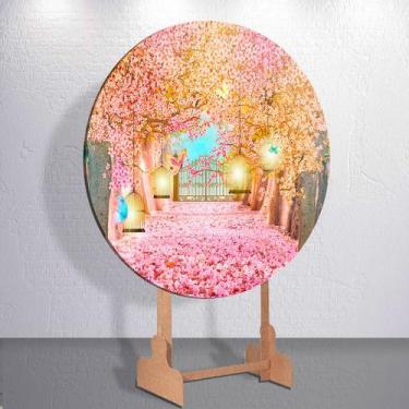 Imagem de Painel Redondo Jardim Encantado Capa Sublimada de Festa Tamanho Grande