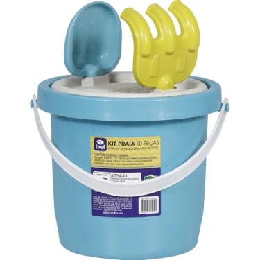 Imagem de KIT PRAIA 10 PEÇAS COM BALDINHO 18cm - CORES SORTIDAS
