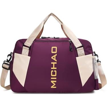 Imagem de Bolsa Mala de Mão 10kg Viagem Academia Bordo Grande Avião – Compartimento para Tênis, Área Seca e Molhada, Alça Ajustável, Ideal para Viagens e Academia (Vinho)