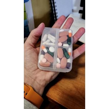 Imagem de Porta Comprimidos Duplo Com 8 Divisórias kit 5 unidades