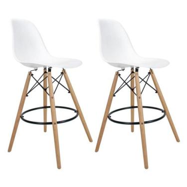 Imagem de Conjunto 2 Banquetas Eames Pp Branca - La Mobilia
