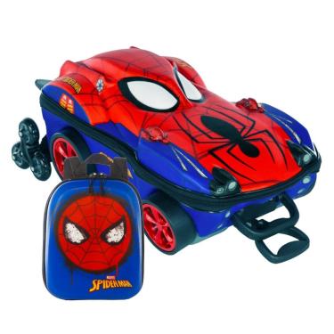 Imagem de Mochila Rodinha Tripla Lancheira Homem Aranha 3d Maxtoy