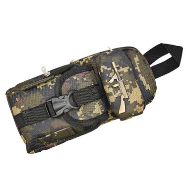 Imagem de Estojo de lápis camuflado de grande capacidade para 3 compartimentos bolsa de lápis caixa de papelaria organizador pequeno padrão preto