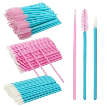 Imagem de Kit de suprimentos de extensão de cílios, pincéis descartáveis de carretéis de cílios microcotonete, pincéis de rímel e varinha de lábios, para extensão de cílios, tatuagem, aplicador de batom