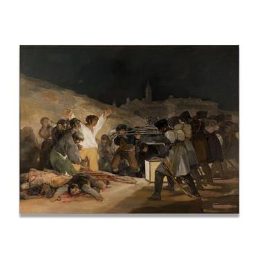 Imagem de LKXGRRSFG Impressão em tela romântica espanhola Final MomentsFrancisco De Goya - Obra-prima do influente pintor romântico 39,9 x 52 cm sem moldura