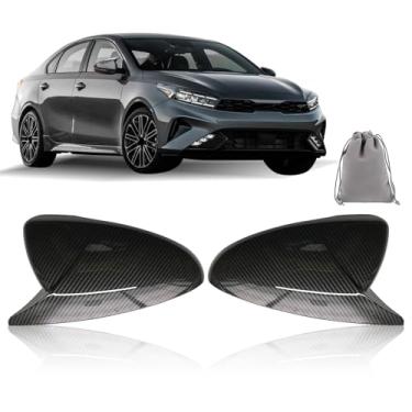 Imagem de Tampa de espelho para Kia Forte Cerato K3 2019 2020 2021 2022 2023 2024, 2 peças de tampa de proteção de espelho retrovisor lateral para porta externa de carro com seta