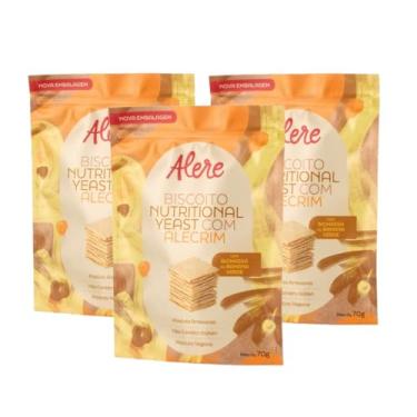Imagem de Kit 3X: Biscoito Nutritional Yeast/Alecrim S/Glúten Alere70g