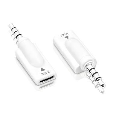 Imagem de Poyiccot Adaptador de fone de ouvido para USB C (pacote com 2), adaptador de áudio USB C fêmea para conector macho de 3,5 mm compatível com leitores de MP3, fones de ouvido de smartphone, leitores de
