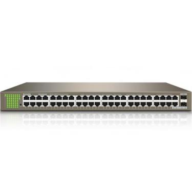 Imagem de Tenda TEG1050F, 50-Port Gigabit Switch, Unmanaged Ethernet Switch with 48 GE Ports & 2 SFP Ports, Plug & Play, Desktop/ Rack-Mount, Fan-Less Metal Design, Limited Lifetime Protection