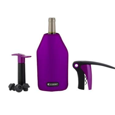 Imagem de KIT LE CREUSET SACAROLHA+BOMBA A VACUO+COOLER PURPLE SHINY 59207025900028
