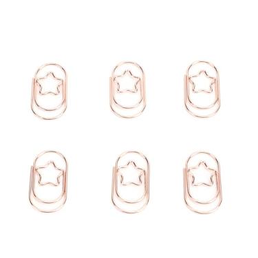 Imagem de 300 peças de clipes de papel estrela, construção forte antierosão, clipes em forma de estrela para guardar documentos, cadernos, álbuns, fotos, casa, escritório, material escolar (ouro)