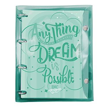 Imagem de DAC - Caderno Argolado Universitario em PVC Cristal com 192 folhas Breeze Verde - Fechamento em Botão