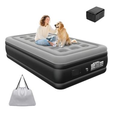 Imagem de Colchão Inflável Solteiro Bomba Automatica Alto Confortalvel Reforçado 190x100x40