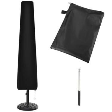 Imagem de Capa protetora de guarda-chuva impermeável de 2,8 m a 2,5 m, guarda-sol Oxford Market 210D com haste de pressão e bolsa de armazenamento