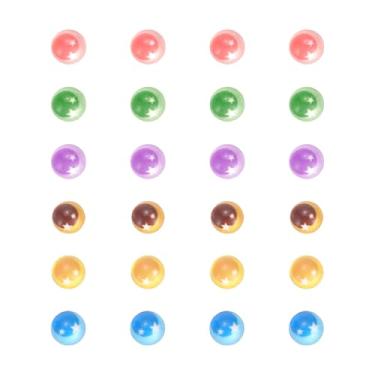 Imagem de PATIKIL 24 peças de olhos de cabochão de lua, 5 mm estrela cabochão boneca artesanato olho para fazer bonecas argila crochê animais artesanato faça você mesmo, marrom/azul/verde/amarelo/rosa/roxo