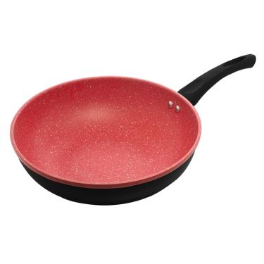 Imagem de Frigideira Wok de Indução Lyor em Alumínio com Revestimento Cerâmico Granilite Vermelha...