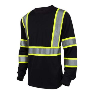 Imagem de Camiseta de segurança refletiva L&M Hi Vis Class 3 de manga comprida