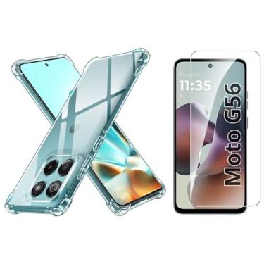 Imagem de Capa Capinha Case + Película de Vidro 3D para Motorola Moto G56