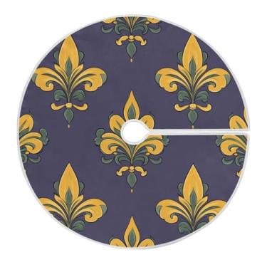 Imagem de Blueangle Saia de árvore de carnaval de 118 cm saia de poliéster macio para decoração de carnaval (110)