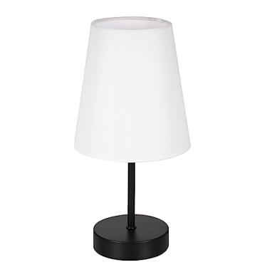 Imagem de Lâmpada de Mesa Cabeceira Tecido com LED 3 Cores Luz Controle Dimável Infinito USB Plug and Play para Sala Estar Quarto