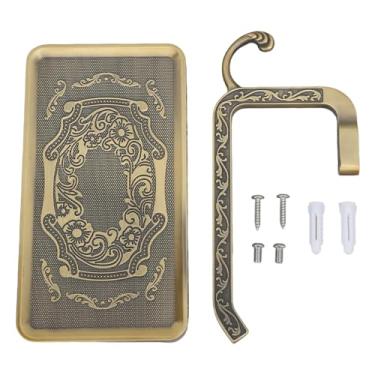 Imagem de QANYEGN Suporte de papel higiênico vintage, suporte de parede de liga de zinco para tecido higiênico, suporte de tecido de banheiro de camada dupla para vaidade do banheiro (Sim)