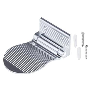 Imagem de FashionCha Apoio para Os Pés Dobrável para Chuveiro, Montado Na Parede, E Compacto, Acessório para Banheiro, Prata, Tamanho real