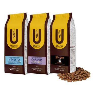 Imagem de Café Especial Trio 100% Robusta, Conilon, Canephora 3x 500g - Uncoffee