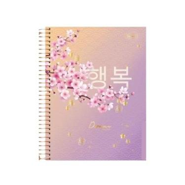 Imagem de Caderno Universitário Dorama Cadersil - 1 Matérias, 80 Folhas Caderno Romântico, Doramas, Coreia, K-Drama (Flor de Cerejeira)