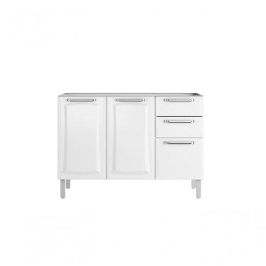 Imagem de Balcão Cozinhas Itatiaia Tarsila - 3 Portas E 2 Gavetas C- Entrada Para Pia - Branco