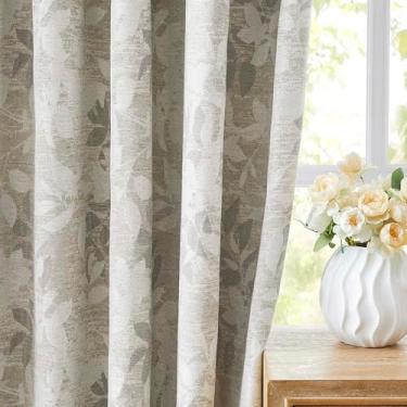 Imagem de Randall Pinch Cortinas Plissadas Safari Botânicas 90% Blackout para Sala de Estar Aba Traseira 101 cm x 232 cm Padrões Florais Cortinas Vintage Isolamento Térmico e Tratamento de Janela Eficiente em