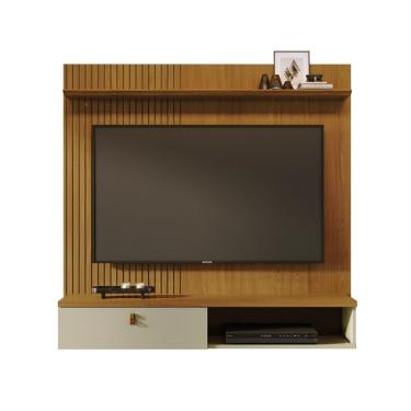 Imagem de Painel com Rack Suspenso para TV até 55 Polegadas Iris 1 Porta Cumaru e Opala