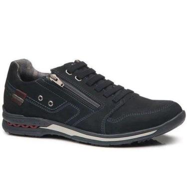 Imagem de Sapatênis Pegada Masculino em Couro - Marinho/Bordo-Masculino