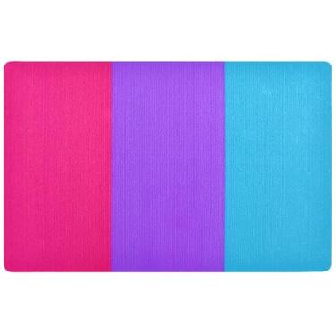 Imagem de Top View Flag Androgyne Pride No Fall Tapete de porta engraçado decoração de varanda frontal, tapete de entrada, impermeável, engraçado, tapetes de porta externos, antiderrapante, 81 cm x 50 cm