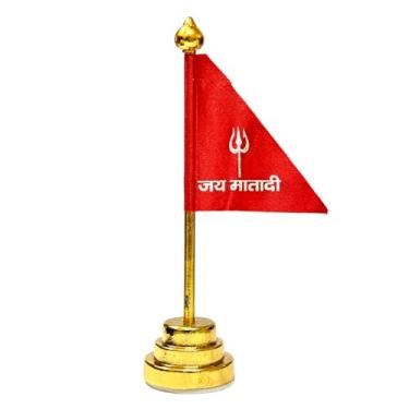 Imagem de Bandeiras decorativas de mesa – Jai Mata Di, Om Namah Shivay, Jai Shree Ram – Mesa de oração hindu, painel de carro e escritório