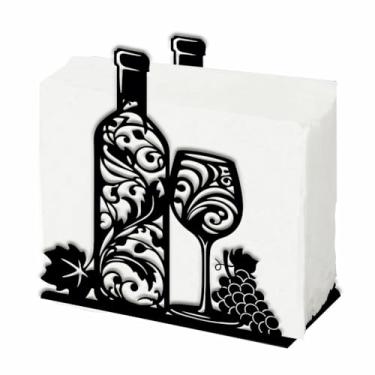 Imagem de SUPERDANT Suporte de Serviette de Garrafa de Vinho de Vinha para Mesas Porta-guardanapos de Uvas Porta-lenços Dispensador de Guardanapos de Metal Decoração Prática para Cozinha Bancada Restaurante