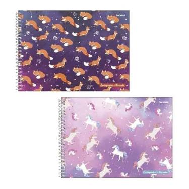 Imagem de Starschool – Caderno de Cartografia Capa Dura DREAMS | 80 Folhas Lisas SEM SEDA p/Desenho e Artes | Tema Fofo e Inspirador