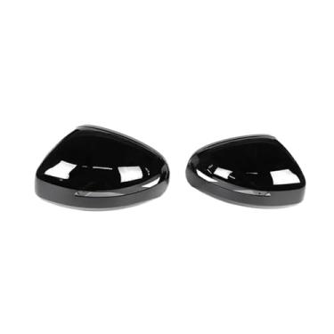 Imagem de Substituição de fibra de carbono padrão espelho capa cobre tampas laterais pretas brilhantes compatíveis para audi tt tts rs 8j mk2 07-14, r8 42 07-15(1 pair black)