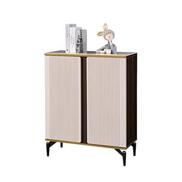 Imagem de Armário de armazenamento moderno de sapatos de entrada - Armário de armazenamento, aparador funcional armário de cozinha para sala de estar, cozinha, quarto ou escritório (tamanho: 80 * 35 * 101 cm