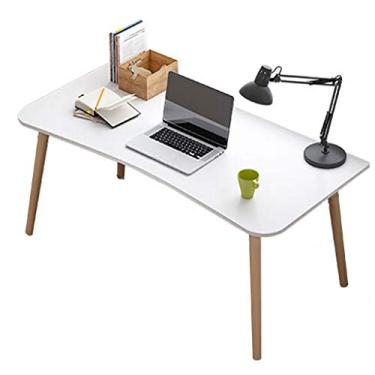 Imagem de Mesa de computador, mesa de estudo para laptop, mesa de mesa para laptop, mesa de maquiagem, grande espaço de armazenamento, mesa de suporte para escritório em casa. (branco 120 x 60 cm)
