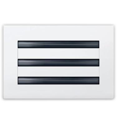 Imagem de Vontera Tampa de ventilação AC moderna 10x6 - Saída de ar decorativa branca em alumínio - Grade de registro de difusor de slot linear padrão para teto, paredes e pisos - Fluxo de ar ajustável