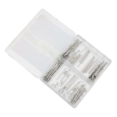 Imagem de KIMISS 100 Conjuntos de Pinos de Fricção de Aço Inoxidável para Pulseiras de Relógio - Barras de Pressão de Cinta de 12 Mm a 26 Mm Com Extremidades de Rebite - Ferramentas Essenciais para Reparo de Relógios
